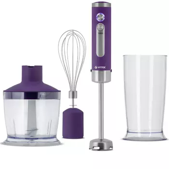 Блендер погружной VITEK VT-3408 800 Вт, фиолетовый (VT-3408)