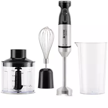 Блендер погружной VITEK VT-8545 1 кВт, черный/серебристый (VT-8545)