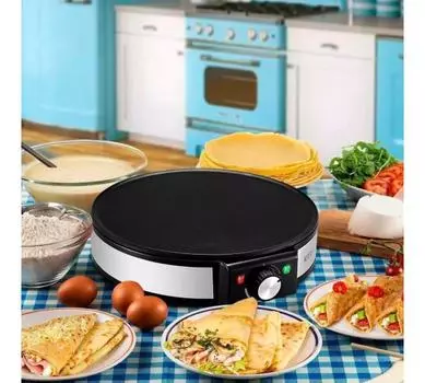 Блинница Kitfort КТ-1678, 1.2 кВт, блинов 1 (30 см), черный (КТ-1678)