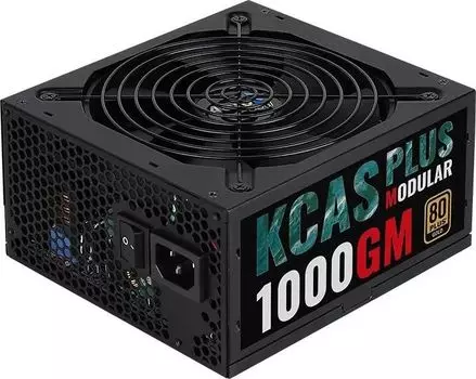 Блок питания 1000 Вт ATX AeroCool KCAS PLUS 1000GM V2, 140 мм, 80 Plus Gold, Retail (ACPG-KPK0FEC.12)