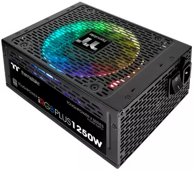 Блок питания 1250 Вт ATX Thermaltake Toughpower iRGB PLUS, 140 мм, 80 Plus Titanium, Retail (PS-TPI-1250F3FDTE-1)