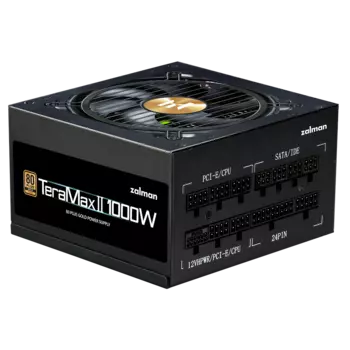 Блок питания 1000 Вт ATX Zalman TeraMax II, 120 мм, 80 Plus Gold, Retail (ZM1000-TMX2)