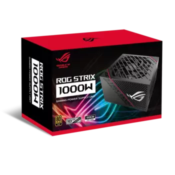 Блок питания 1 кВт ATX ASUS ROG STRIX 1000G, 135 мм, 80 Plus Gold (90YE00A5-B0NA00)