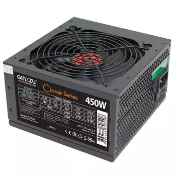 Блок питания 450 Вт ATX Ginzzu CA450, 120 мм, Bulk (OEM)