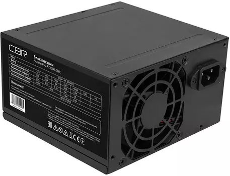 Блок питания 500 Вт ATX CBR, 80 мм, Bulk (OEM) (PSU-ATX500-08EC)