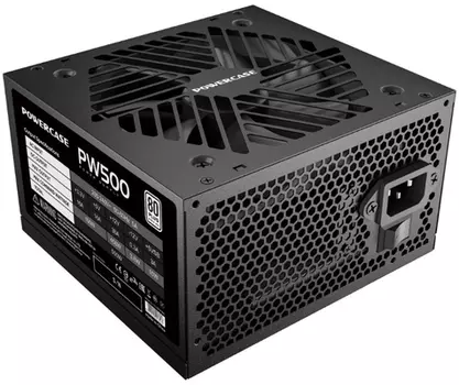 Блок питания 500 Вт ATX Powercase PW500, 120 мм, 80 Plus, Retail (PS-500W-DC)