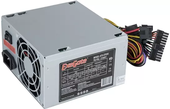 Блок питания 500 Вт ATX Exegate CP500, 80 мм, Bulk (OEM) (EX219457RUS)