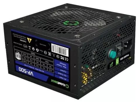 Блок питания 500Вт ATX GameMax VP-500 80+, 120 мм, 80 Plus