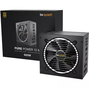 Блок питания 650 Вт ATX be quiet! PURE POWER 12 M, 120 мм, 80 Plus Gold (BN342)