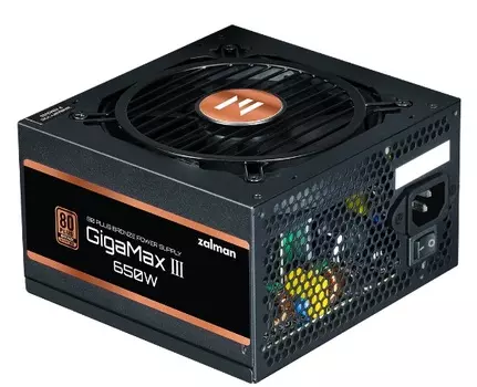 Блок питания 650 Вт ATX Zalman Gigamax III, 120 мм, 80 Plus Bronze, Retail (ZM650-GV3)