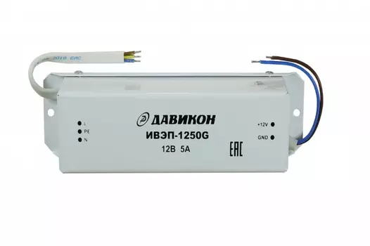 Блок питания Давикон ИВЭП-1250G, 12В/5А, белый