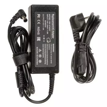 Блок питания для монитора/телевизора, 6.5х4.4, 14В, 4A, совместимость: универсальный, черный