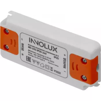 Блок питания (драйвер) Innolux ИП-S15-IP25-24V 12 Вт для светодиодной ленты, серый (97426)