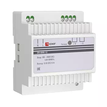 Блок питания EKF DR-60W-12 для на DIN-рейку (DR-60W-12)