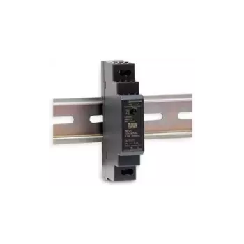 Блок питания Mean Well HDR-15-12, на DIN-рейку, 12В, 1.25А, 15Вт, черный (HDR-15-12 MW)