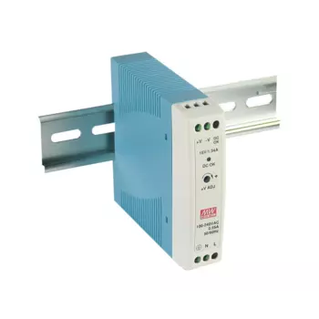 Блок питания Mean Well MDR-20-12, на DIN-рейку, 12В, 1,67А, 20Вт, белый/голубой (MDR-20-12 MW)