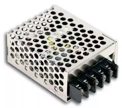 Блок питания Mean Well RS-15-12, в защитном кожухе 12В, 1,3А, 15,6Вт, серебристый (RS-15-12)