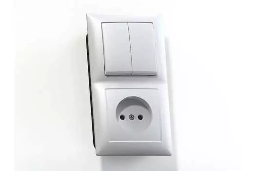 Блок розетка+выключатель Кунцево-Электро Селена БКВР-409, выключателей: 1, розеток: 1, белый (8201)