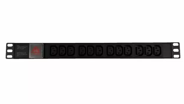 Блок розеток (PDU) Netko PDU-1U–C12–K–NP, 1U, кол-во розеток:12 (12xC13), 16А, черный (58914)