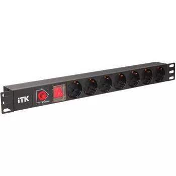 Блок розеток (PDU) ITK, 1U, черный (PH13-7D3)