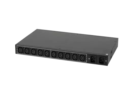Блок розеток (PDU) 1U, кол-во розеток: 10 (10xC13), 16А, черный, TLK TLK-RPI-AT-A10-M22-W-BK