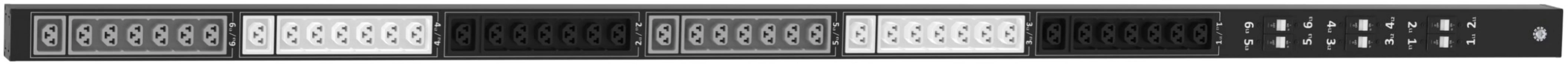 Блок розеток (PDU) RakTek RTP3B3242, 1U, кол-во розеток:42 (42xC13/42xC19), 32А, черный, кабель питания 3 м (RTP3B3242)