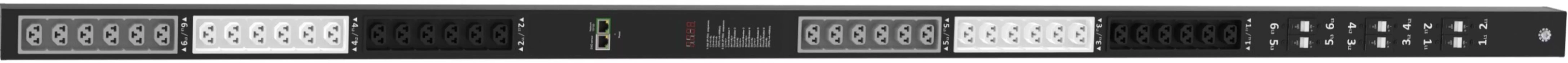 Блок розеток (PDU) RakTek RTP3E3236, 1U, кол-во розеток:36 (36xC13/36xC19), 16А, черный, кабель питания 3 м (RTP3E3236)