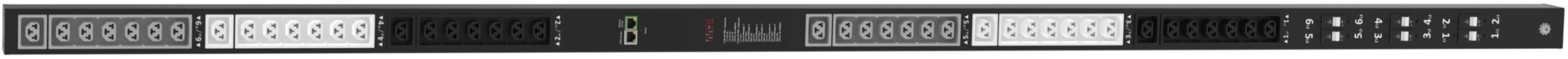 Блок розеток (PDU) RakTek RTP3E3242, 1U, кол-во розеток:42 (42xC13/42xC19), 16А, черный, кабель питания 3 м (RTP3E3242)