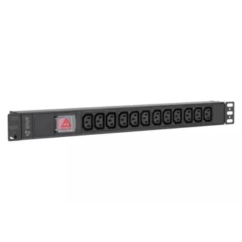Блок розеток (PDU) SNR SNR-PDU-12A-C14-0-MS10L1, кол-во розеток:12 (12xC13), 10А, черный (SNR-PDU-12A-C14-0-MS10L1)