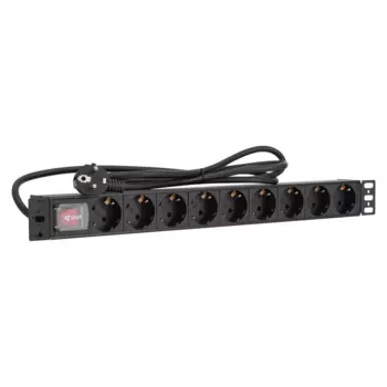 Блок розеток (PDU) SNR SNR-PDU-9S-S-2-MS16L1, кол-во розеток:9 (9xЕвро), 16А, черный, кабель питания 2 м (SNR-PDU-9S-S-2-MS16L1)