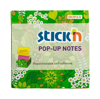 Блок самоклеящийся (стикеры) STICK`N, 200 листов, неоновый (21426)