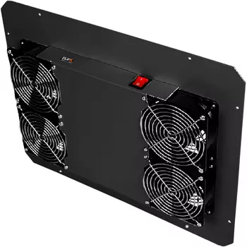 Блок вентиляторов TLK для напольных шкафов серий TFR, TFL, TFE, 4 вентилятора, без шнура питания, черный TLK-FAN4-BK