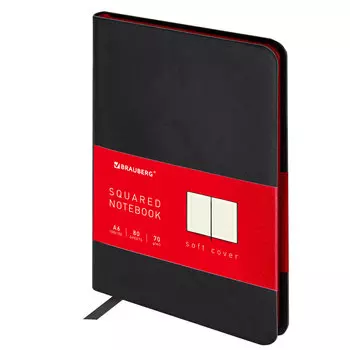 Блокнот BRAUBERG Metropolis Mix, A6, клетка, 80 листов, черный (113329)