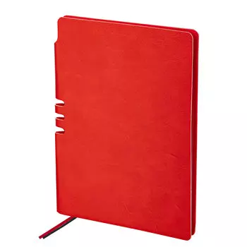 Блокнот BRAUBERG NEBRASKA, A5, линейка, 80 листов, красный (113414)