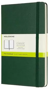 Блокнот Moleskine CLASSIC, 130х210мм, без линовки, 120 листов, зеленый (QP062K15)