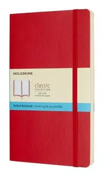 Блокнот Moleskine CLASSIC SOFT, 130х210мм, пунктир, 96 листов, красный (QP619F2)