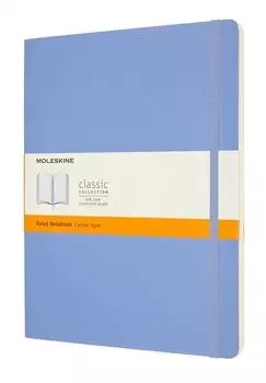 Блокнот Moleskine CLASSIC SOFT, 190х250мм, линейка, 96 листов, голубая гортензия (QP621B42)