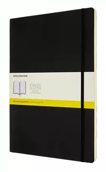 Блокнот Moleskine CLASSIC SOFT, A4, клетка, 96 листов, черный (QP642)
