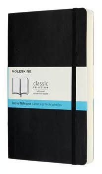 Блокнот Moleskine CLASSIC SOFT EXPENDED, 130х210мм, пунктир, 200 листов, черный (QP619EXP)