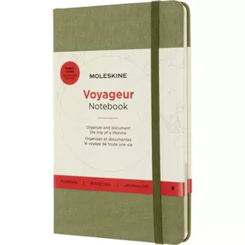 Блокнот Moleskine VOYAGEUR, 115x180мм, линейка, 208 листов, зеленый (VN002K16) (1шт.)