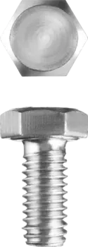 Болт с шестигранной головкой (ГОСТ 7798-70) Зубр 303080-05-010, М5, 1 см, 933 DIN, 5 мм, оцинкованная сталь, 1959 шт., фасовка 5 кг (303080-05-010)