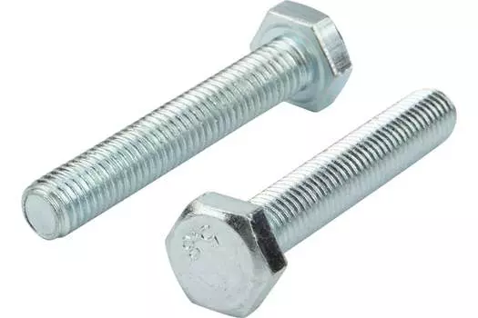 Болт с шестигранной головкой KRANZ KR-01-3512-056, М10, 90 мм, 933 DIN, класс прочн. 5.8, оцинкованная сталь, 10 шт. (KR-01-3512-056)