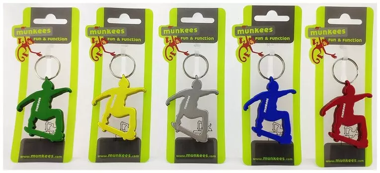 Брелок Munkees Скейтбордист, доп.ф.:открывашка (3494)