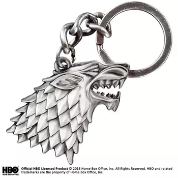 Брелок The Noble Collection Игра престолов Знак дома Старков, металл