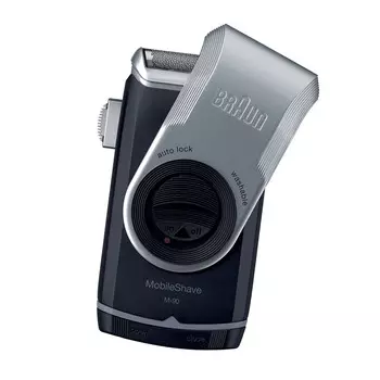 Бритва Braun MobileShave M-90, очистка под проточной водой, триммер для точного бритья, щеточка для чистки, черный (81600362)