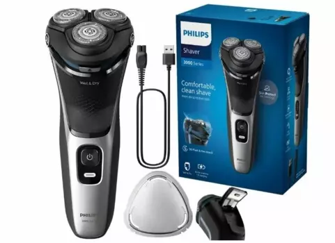 Бритва Philips Series 3000 S3143/00, черный/серебристый (S3143/00)
