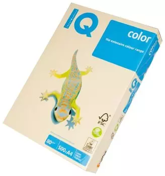 Бумага A3 80г/м² 500 листов, кремовая, IQ COLOR (9003974400587)