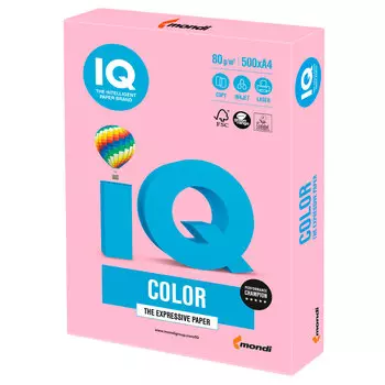 Бумага A4 80г/м² 500 листов, розовый пастель, IQ COLOR (OPI74)