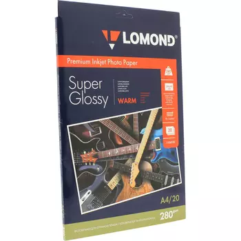 Бумага Lomond Paper Super Glossy A4, 280g/m2 (20л) (1104101)