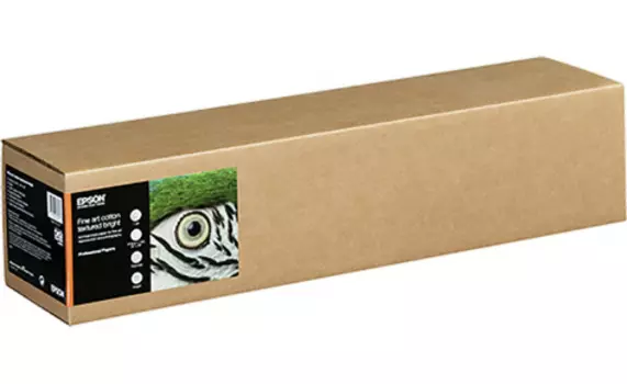 Бумага рулон 24"(610мм) x 15м, втулка 3"(76.2мм), 300г/м², фактурная, Epson Fine Art Cotton Textured Bright ( C13S450285)